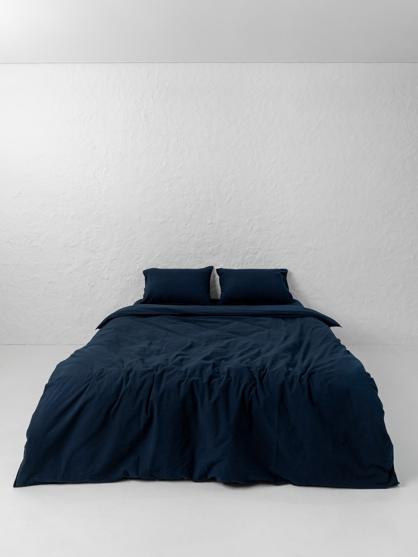 Juego de ropa de cama de algodón peinado Leglo Navy