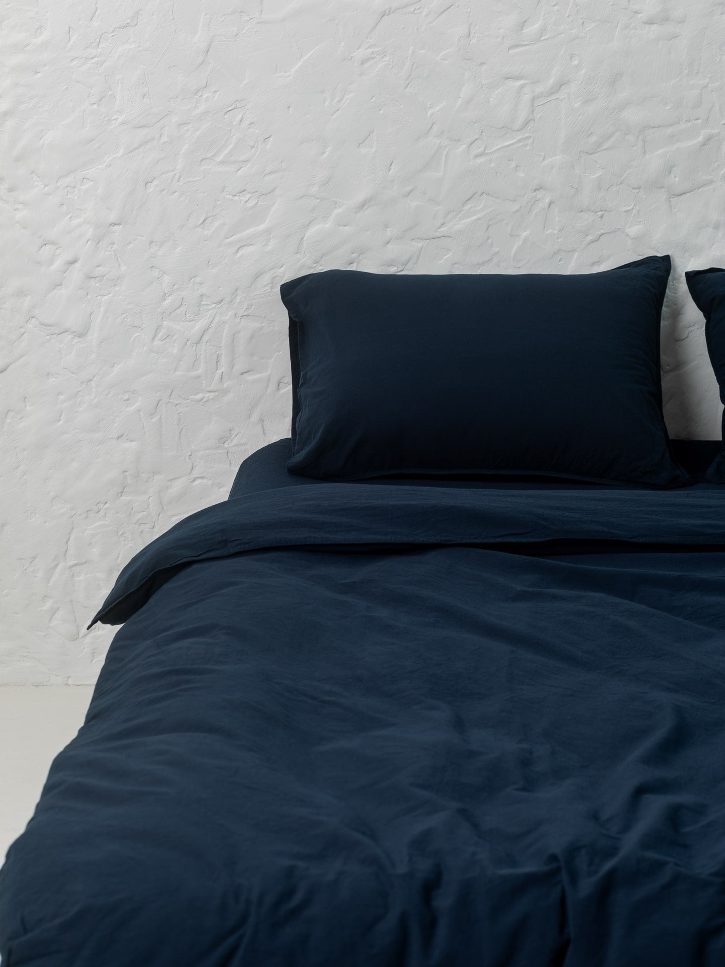 Juego de ropa de cama de algodón peinado Leglo Navy