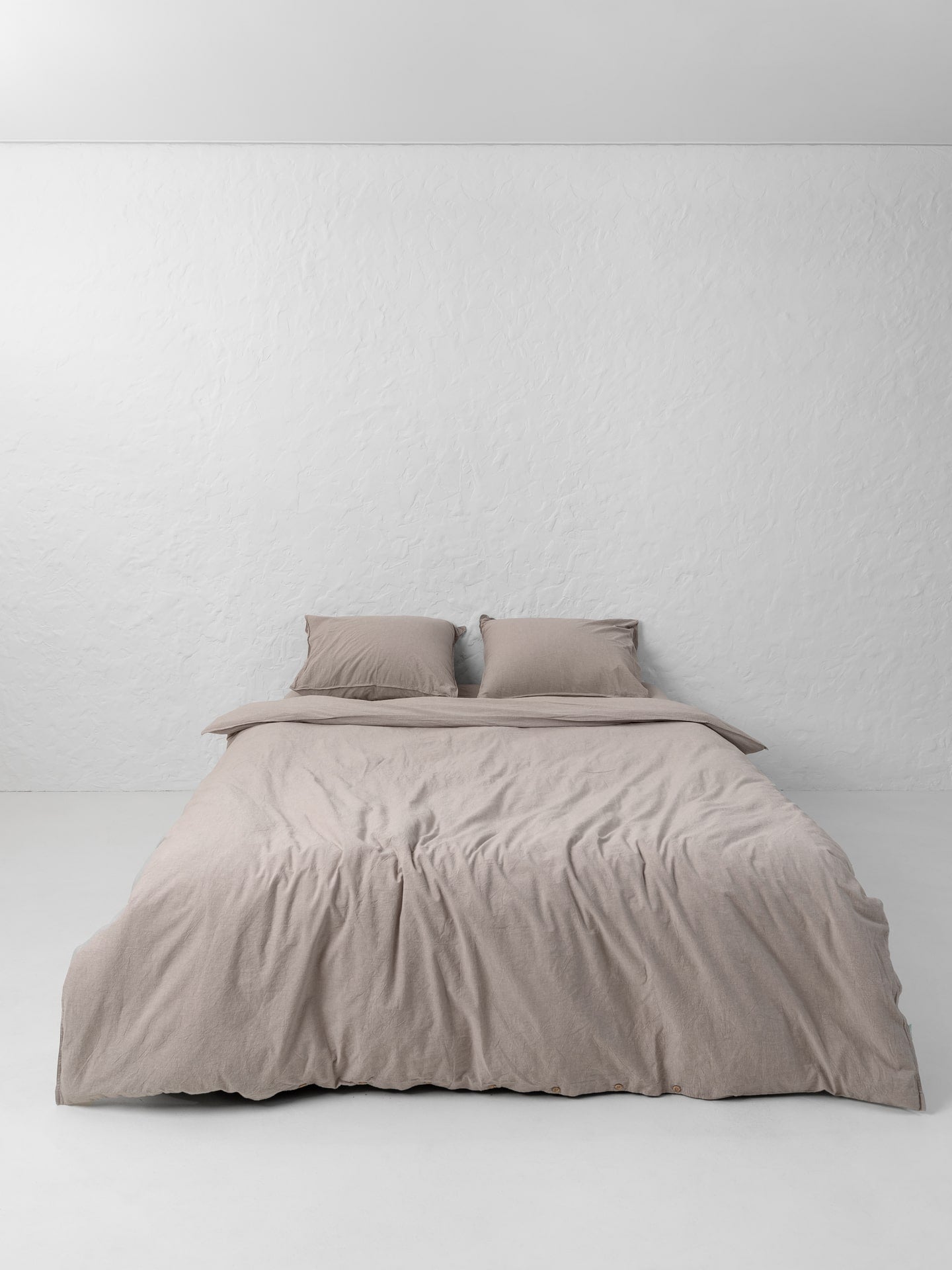 Juego de ropa de cama de algodón peinado Leglo Gris