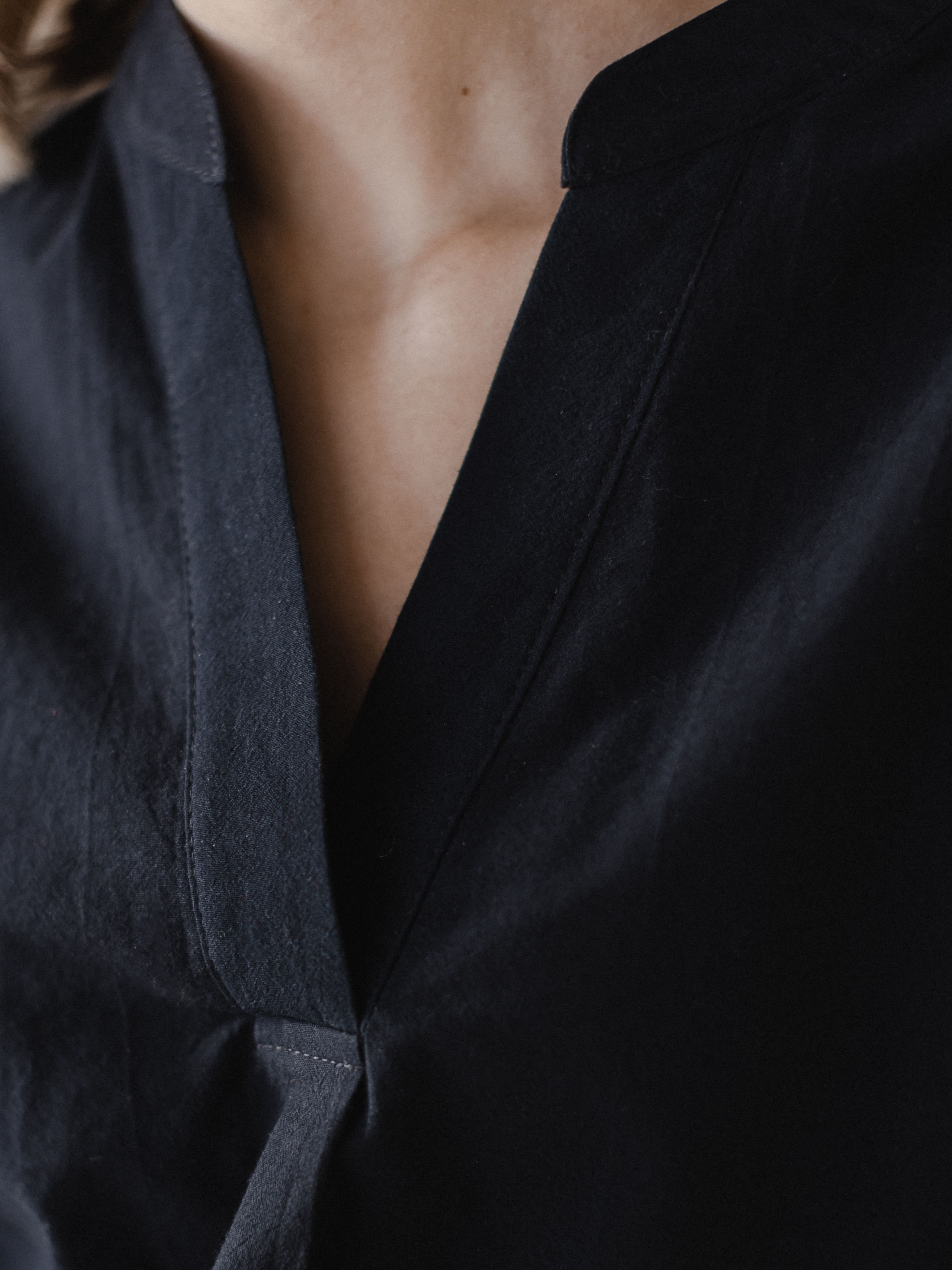 Women's boiled cotton pajamas Black