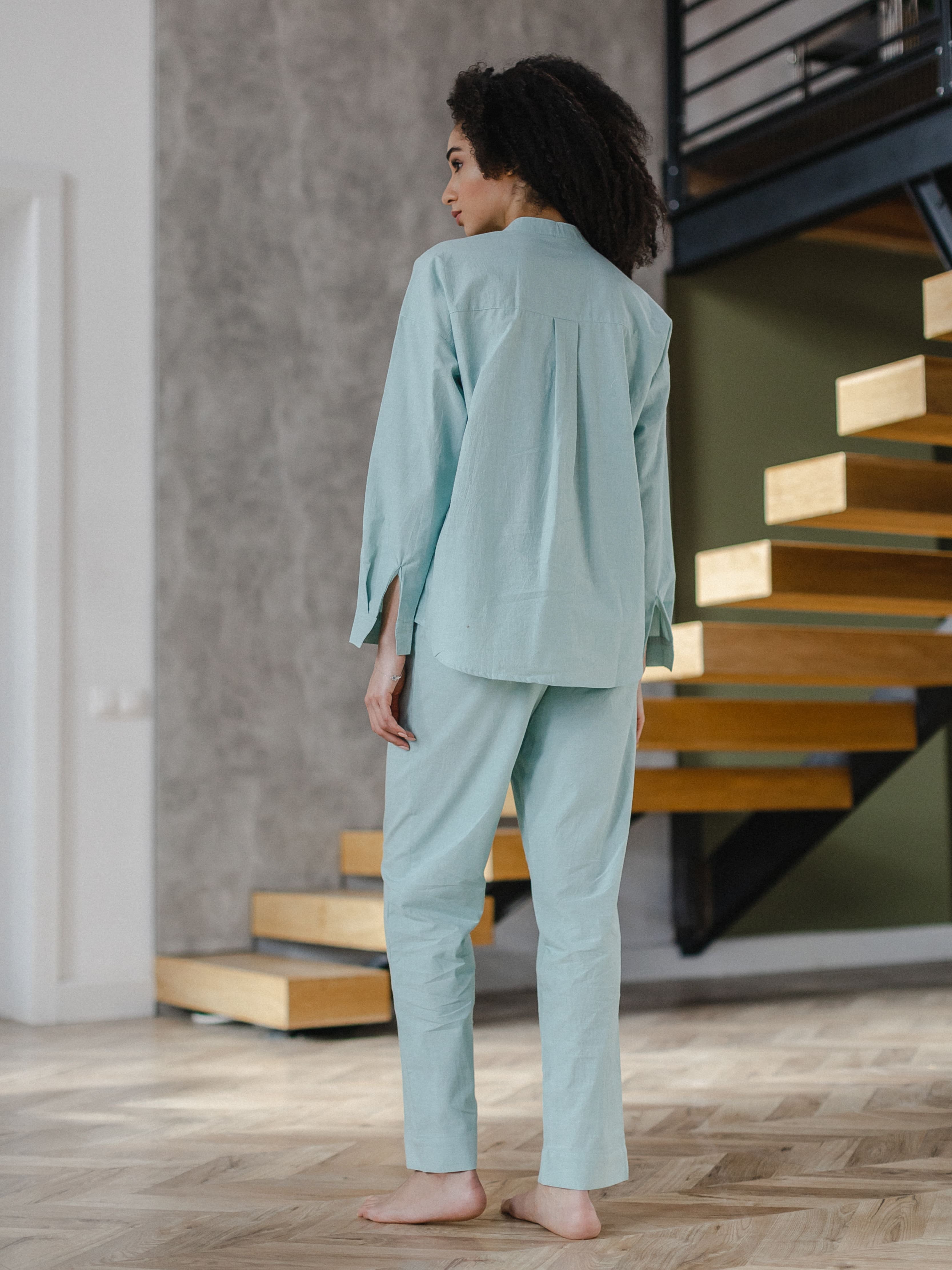 Women's pajama made of boiled cotton Ocean