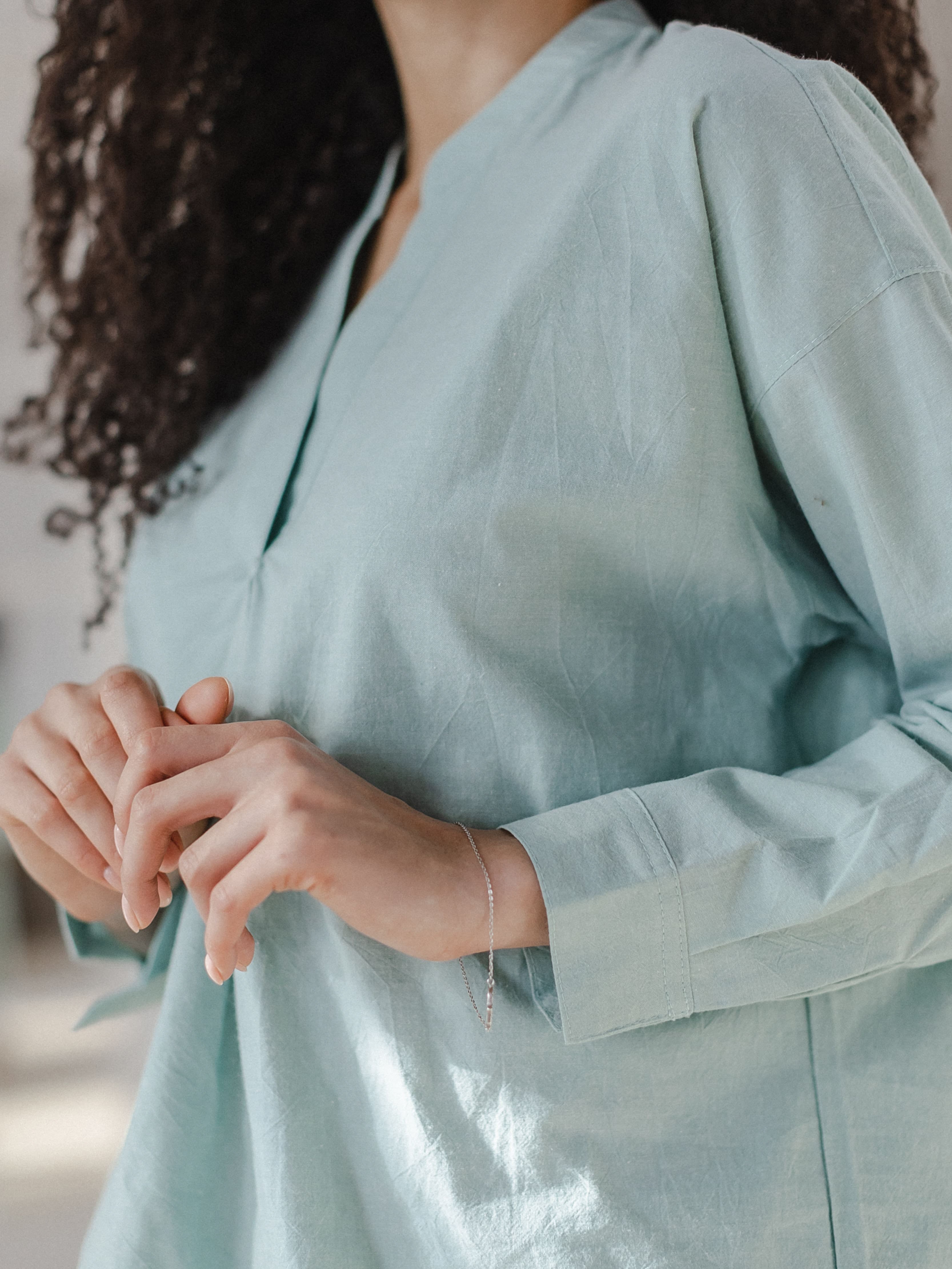 Women's pajama made of boiled cotton Ocean