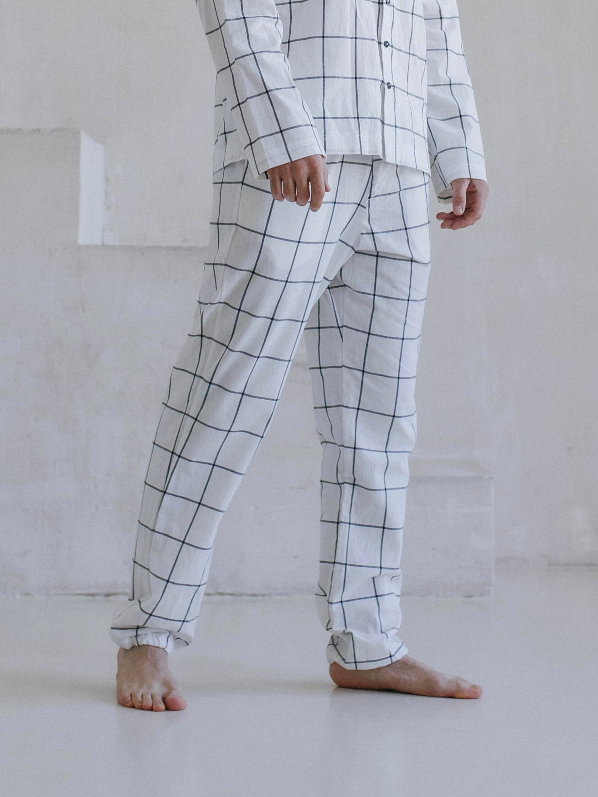 Men's boiled cotton pants Leglo Grid