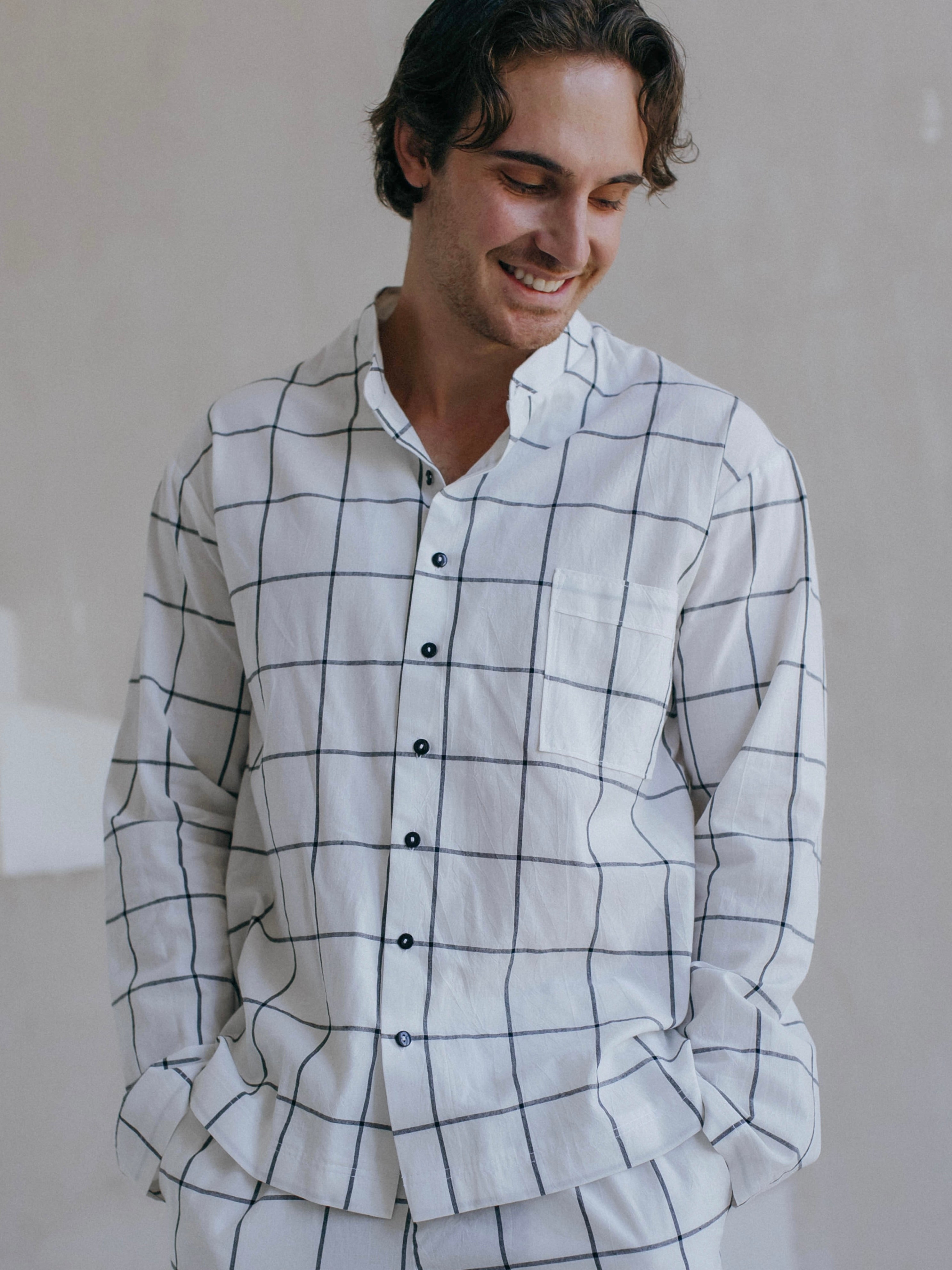 Men's shirt made of boiled cotton Leglo Grid