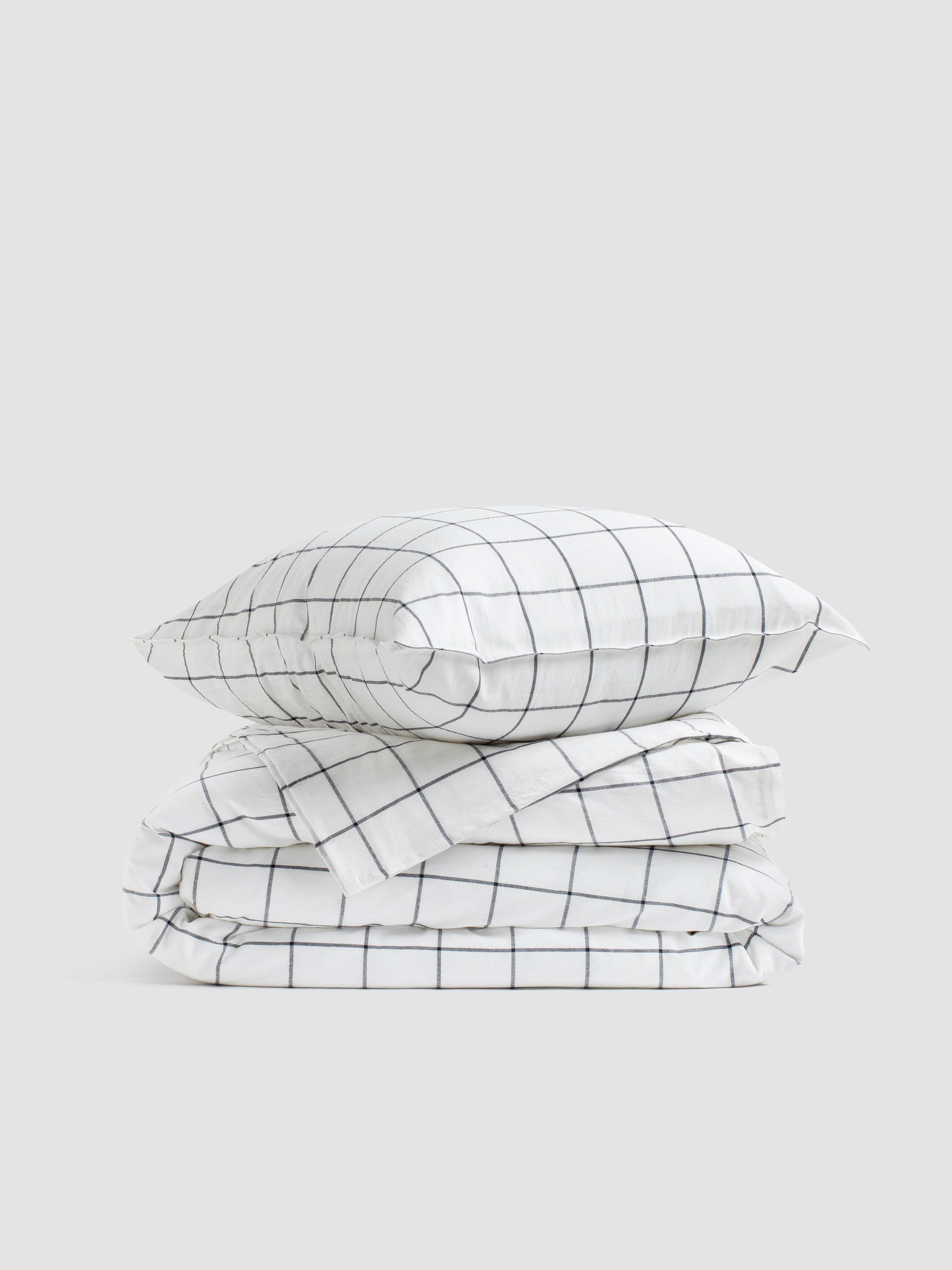Bedding set made of boiled cotton Leglo Grid