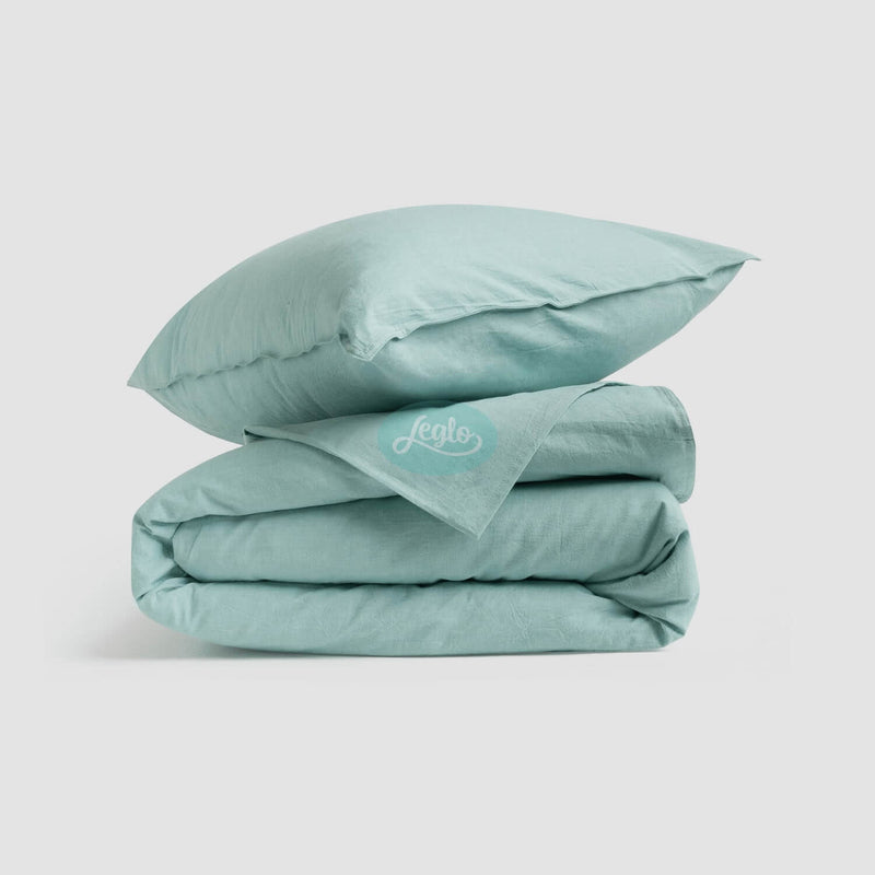 Washed Cotton Bedding Set Ocean