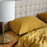 Washed Cotton Bedding Set Ochre