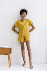 Women's Pajama with Shorts Ochre