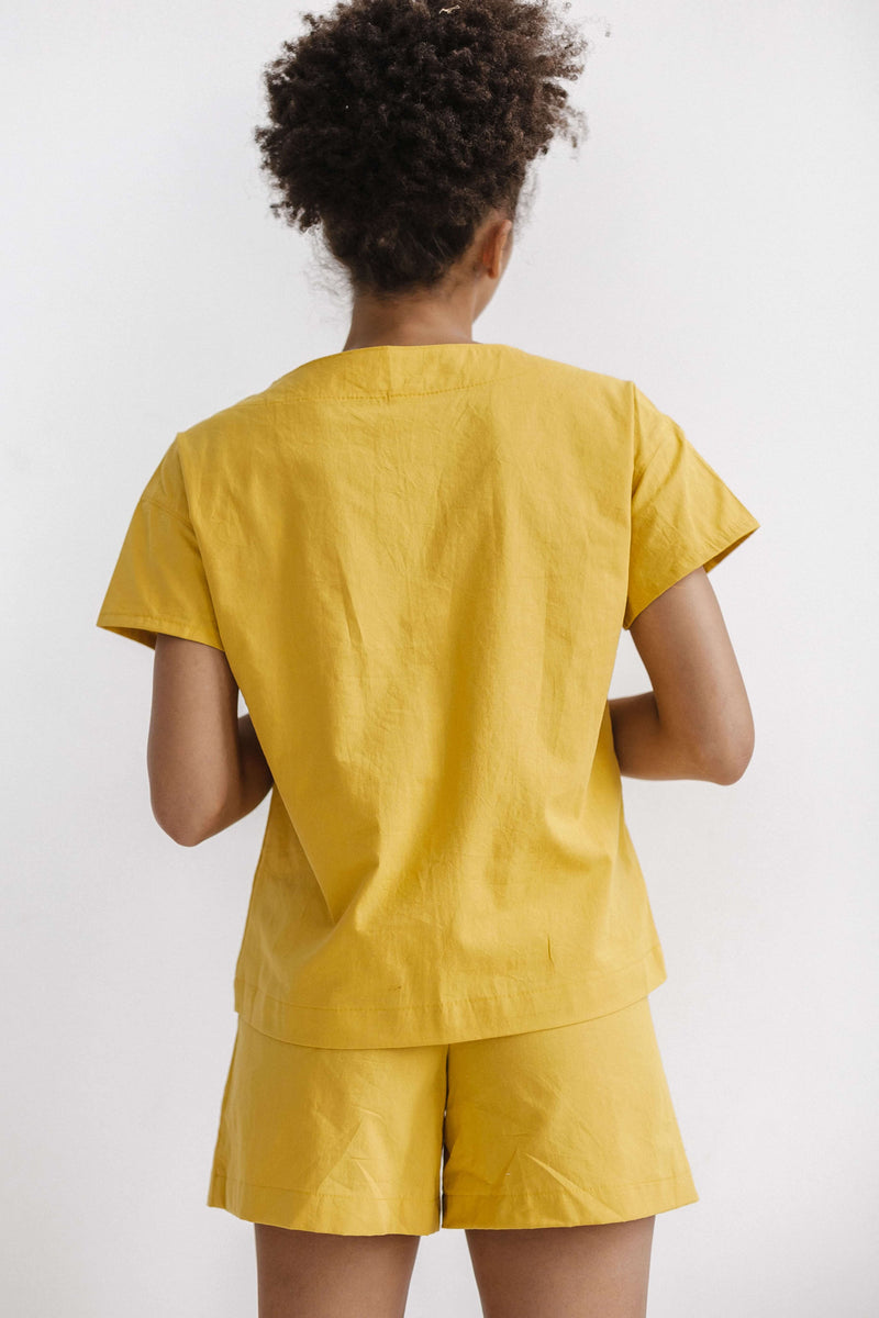 Women's Pajama with Shorts Ochre