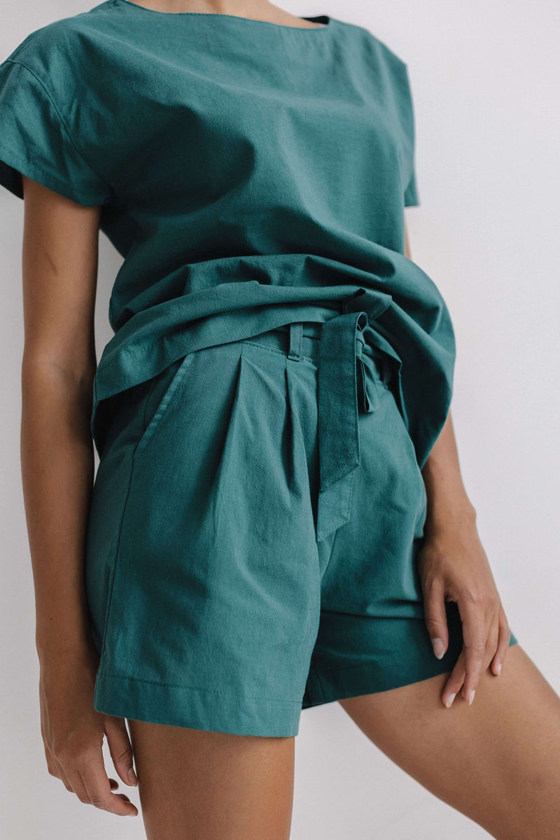 Women's Pajama with Shorts Emerald