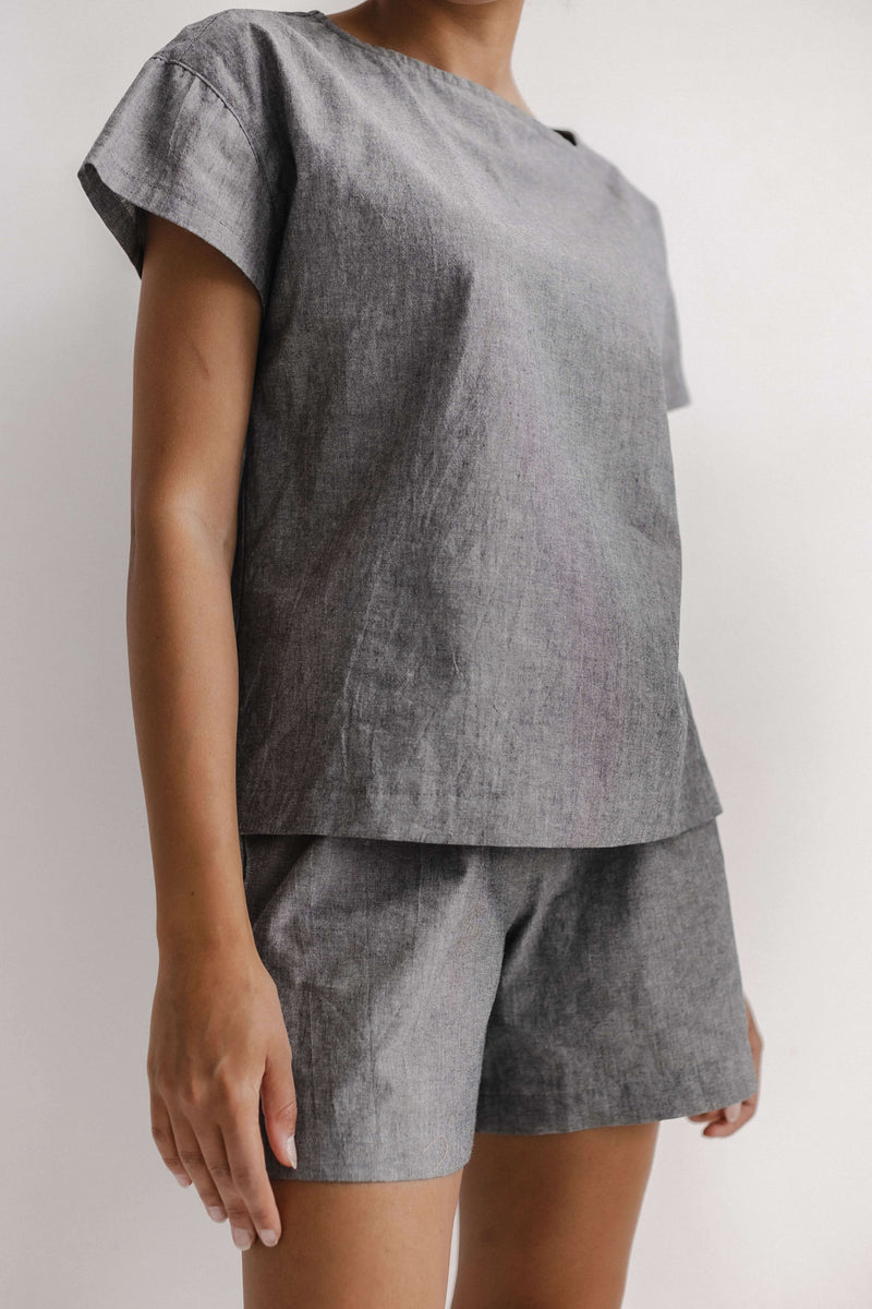 Women's Pajama with Shorts Silver