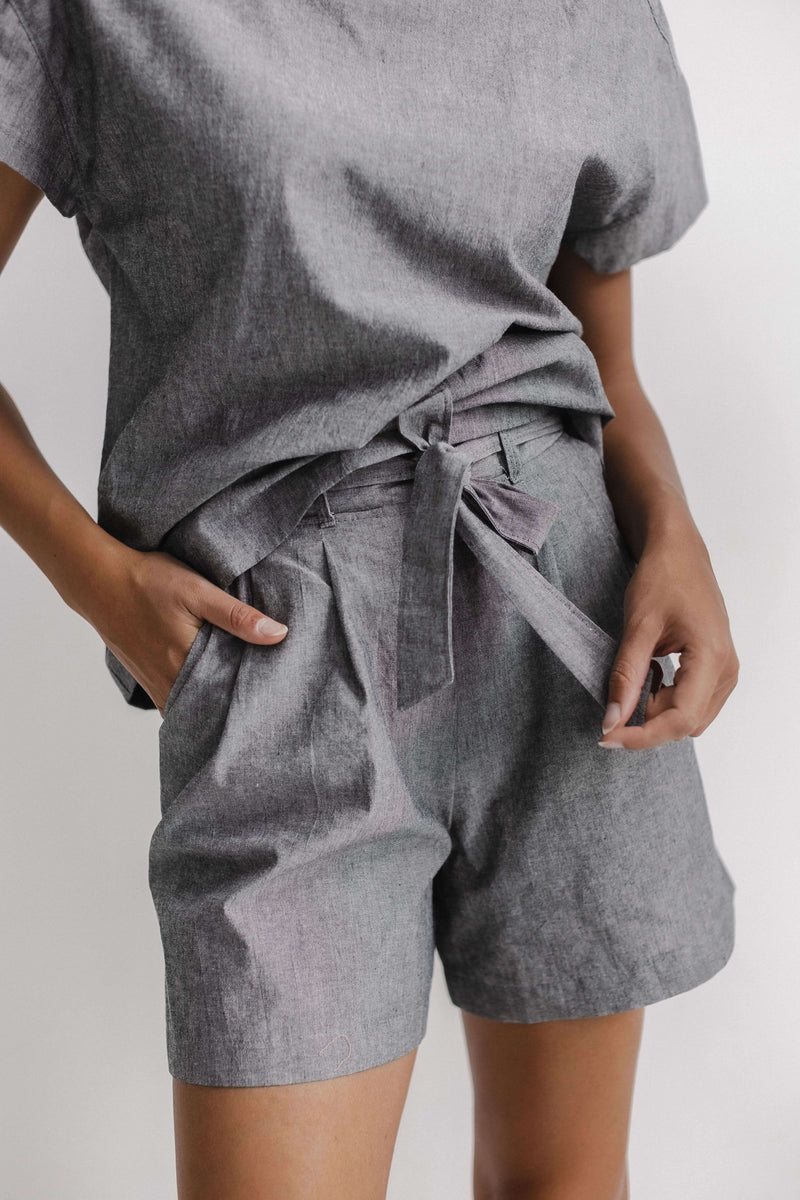 Women's Pajama with Shorts Silver